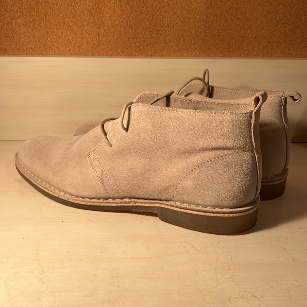 STANDARD FORTY FIVE Mens Suede Chukka Boots Tan Cream Size 10 Made in Po…